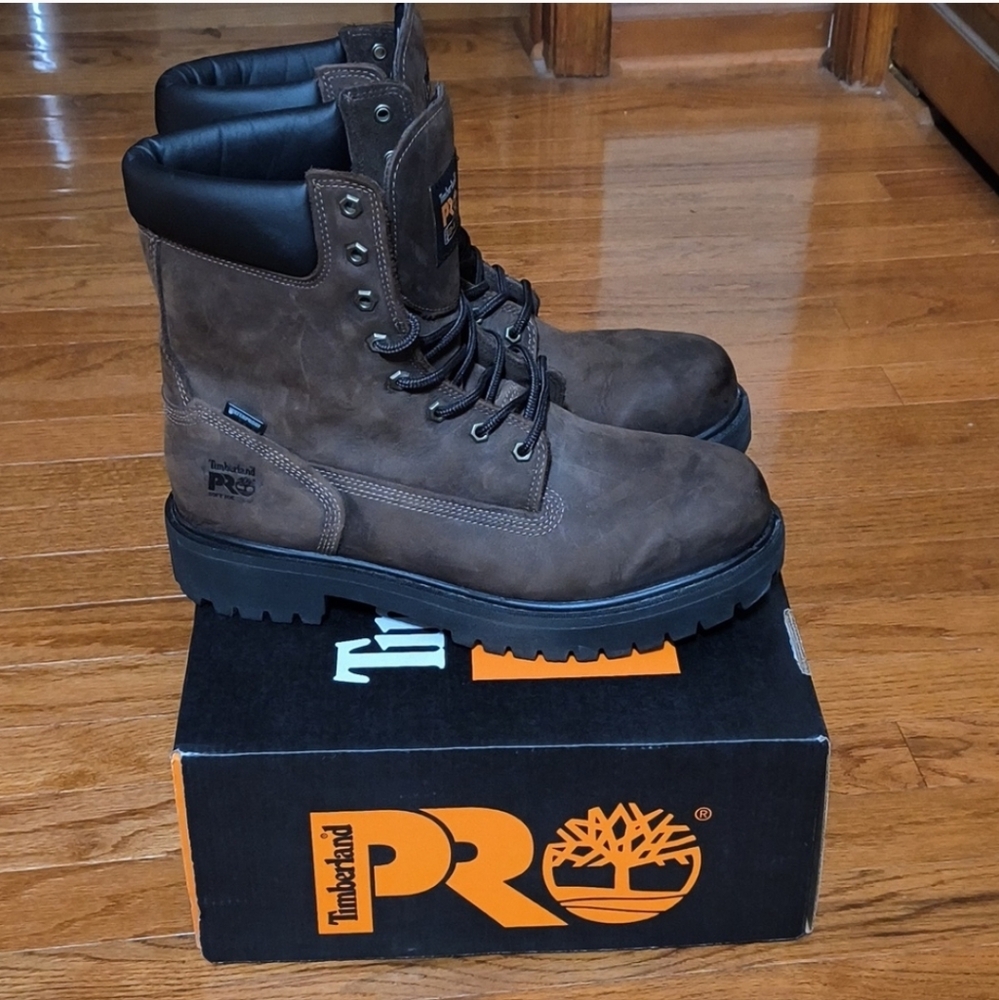 Timberland Pro 8" Inch Brown Work Boots Men's Size 11.5 New In Box